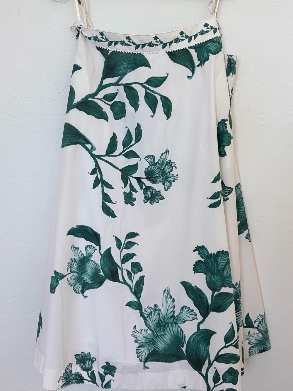 AGUA Bendita Floral Print White & Green A-Line Women's Skirt